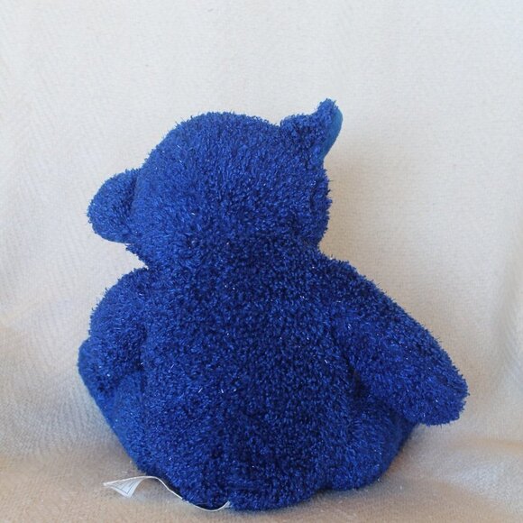 Blue teddy bear stuffed animal collectible plush toy texture - Picture 6 of 9